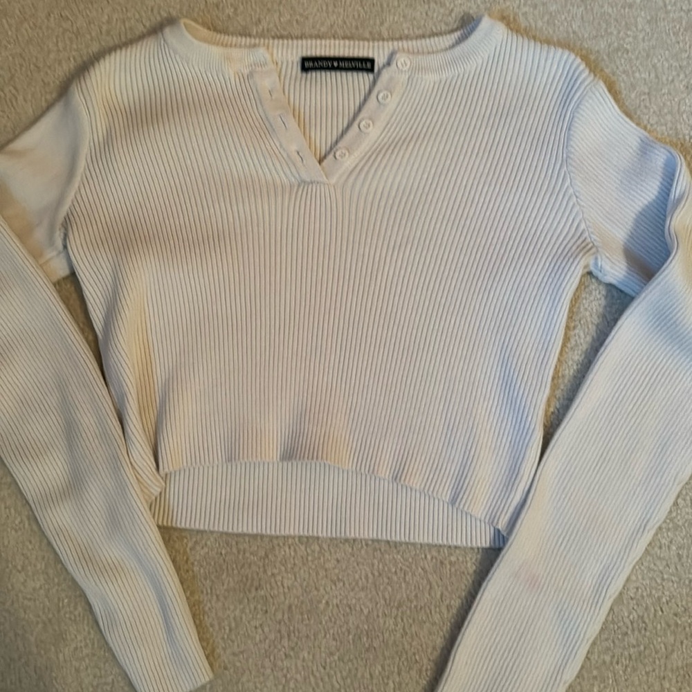 Creme Brandy Melville cropped sweater